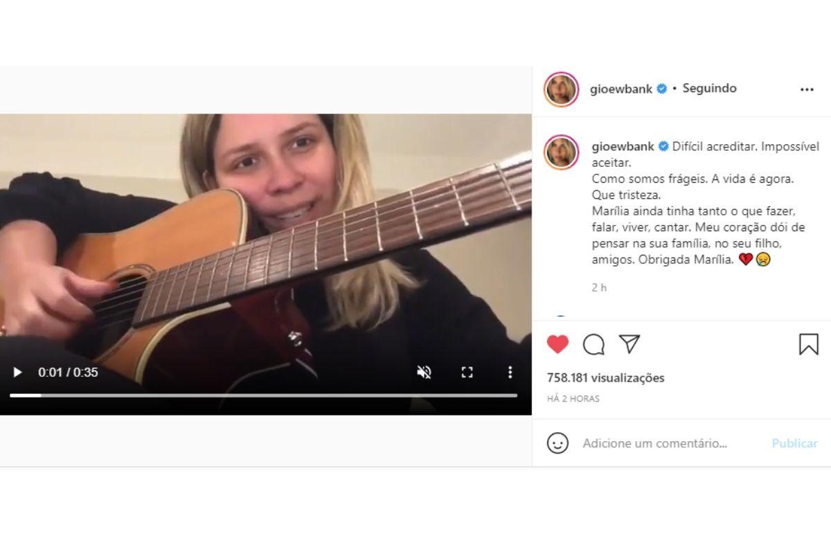 Giovanna Ewbank publicou um vídeo da cantora