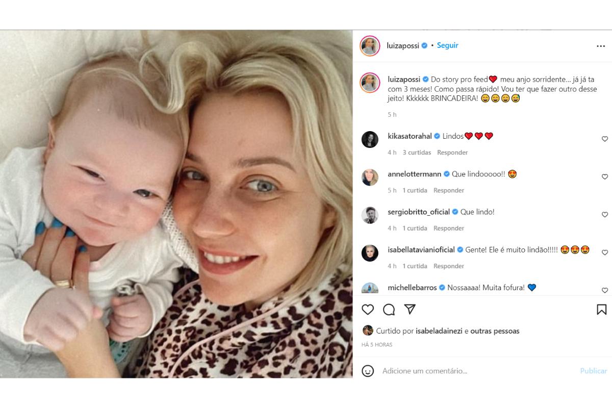 Luiza Possi e o filho Matteo