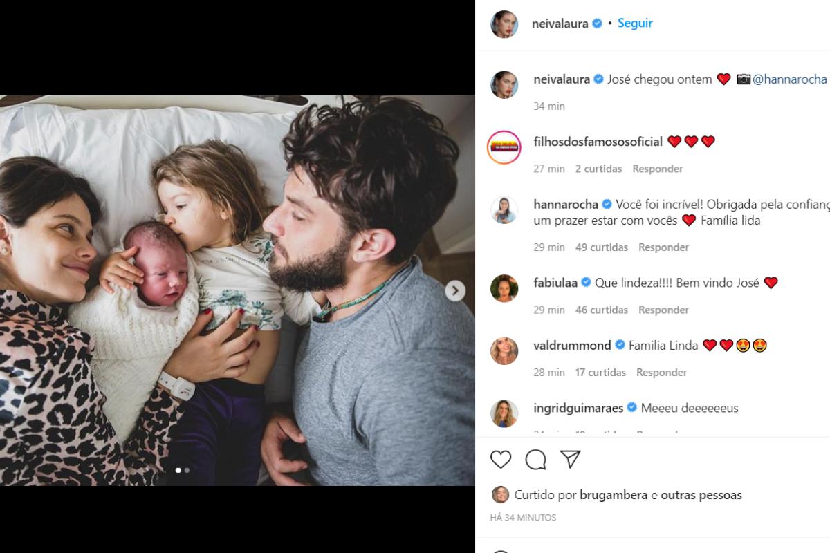 A família reunida para um registro super especial!