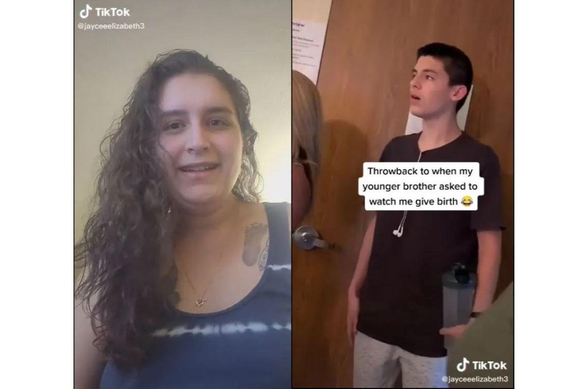 A mãe explicou o porque deixou o irmão de 13 anos assistir o parto