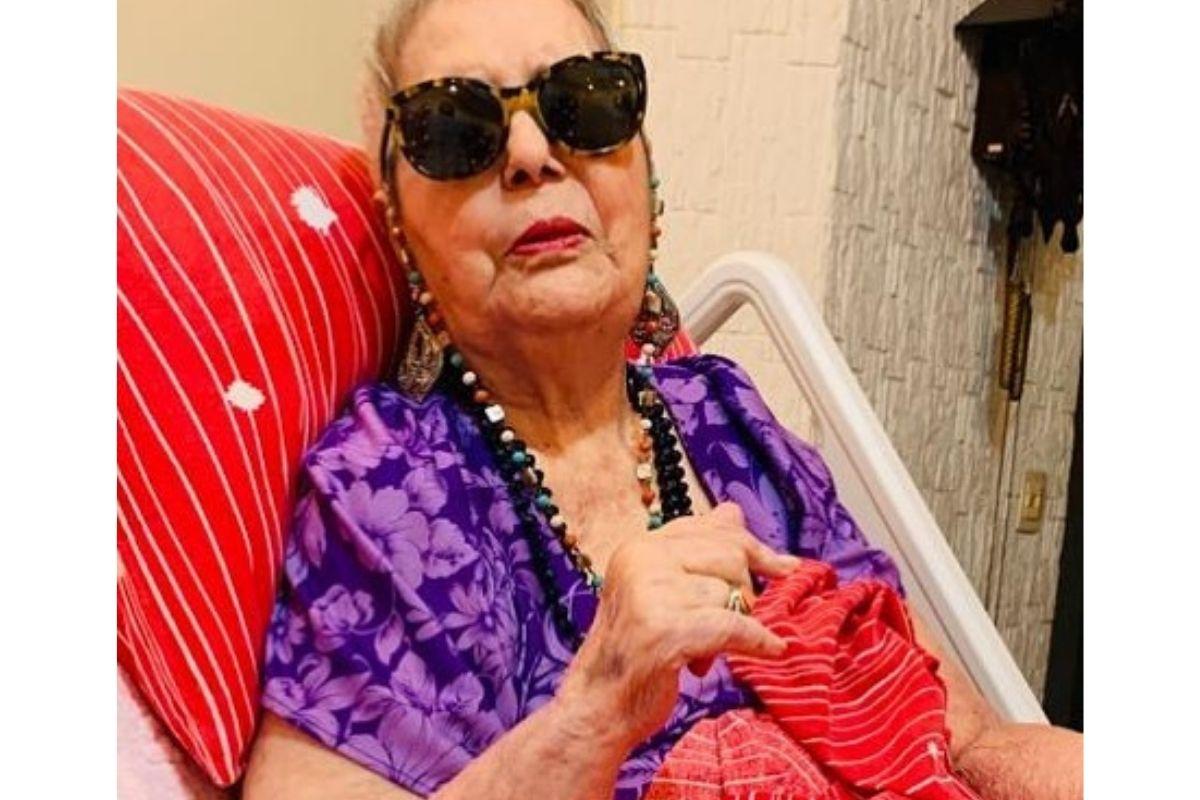 Hermelinda em clique feito pela neta, Tatá Werneck