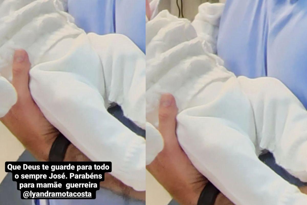 O rosto do bebê não foi mostrado pela avó (Foto: Reprodução Instagram)