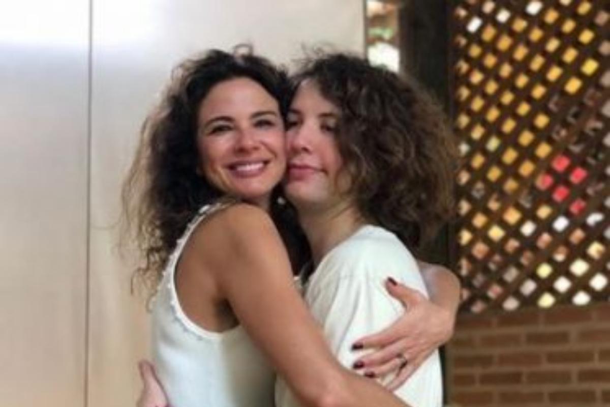 Luciana e o filho, Lucas Jagger