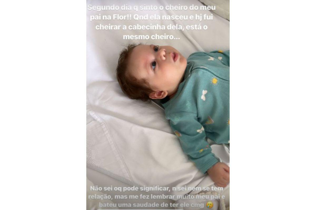 Virginia fala que filha tem cheiro do pai já falecido