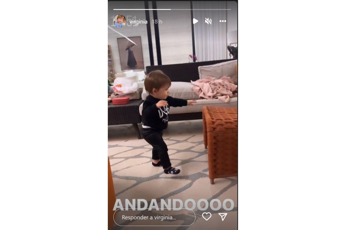 Virginia mostrou o momento em que Maria Alice andou sozinha e sem apoio