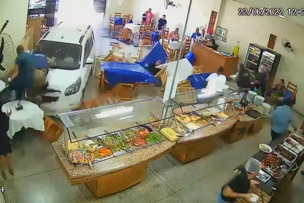 Uma pessoa foi atingida (Foto: Reprodução/ G1)