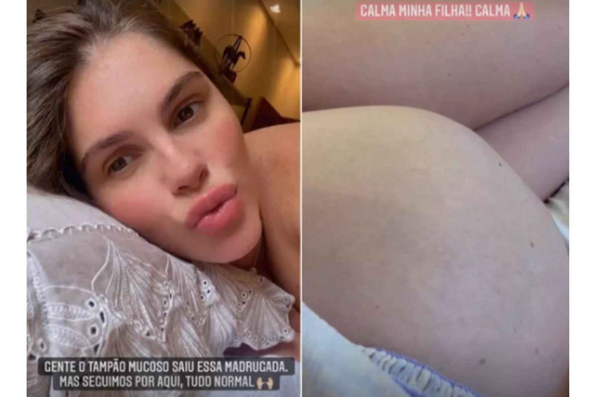 Bárbara Evans conta que perdeu tampão mucoso ao entrar nos 9 meses de gravidez