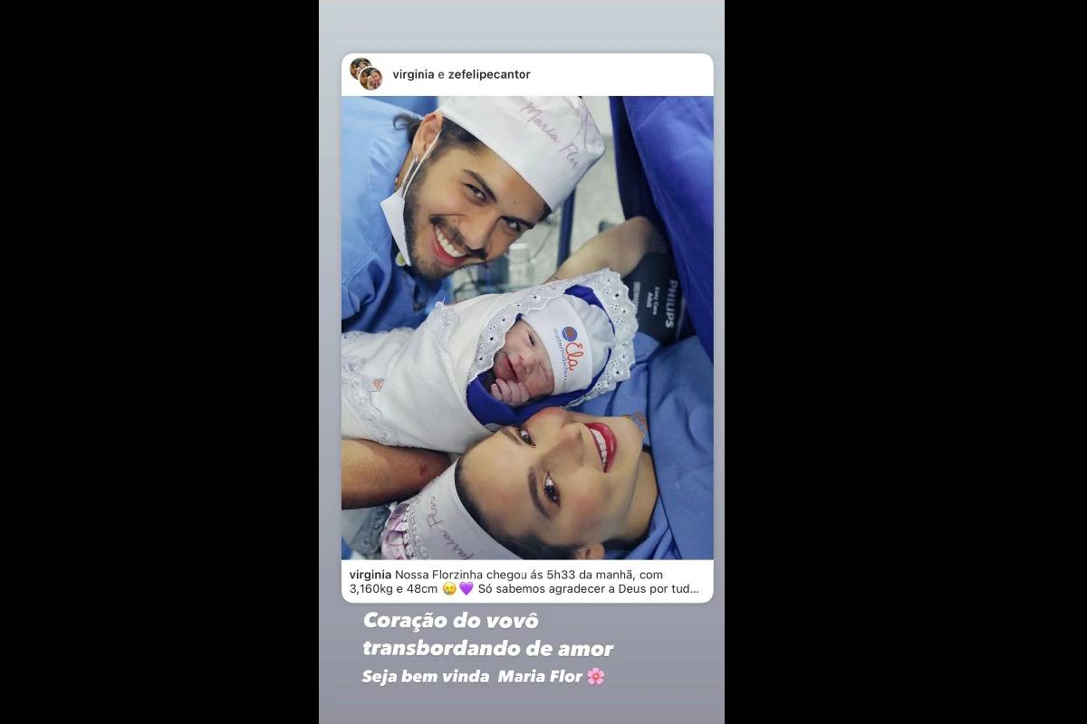 Leonardo comemora chegada da neta