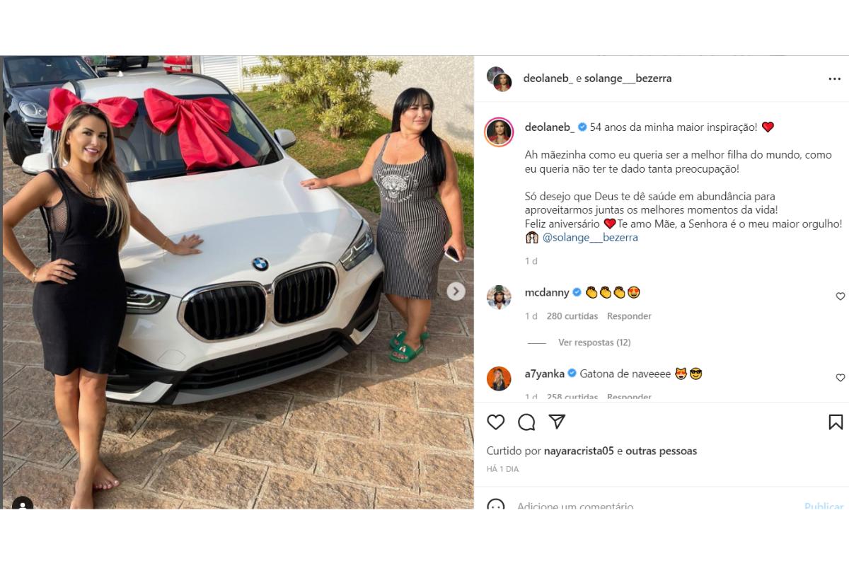 O presente de Deolane Bezerra para a mãe