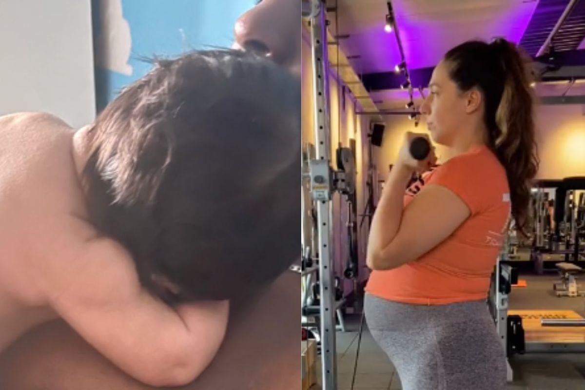 Bebê nasce musculoso depois da mãe treinar na gravidez