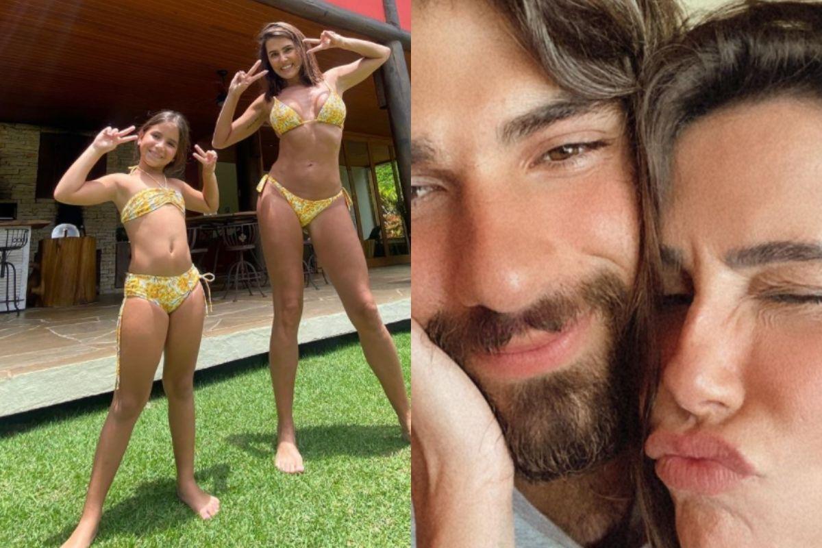 Deborah Secco aproveita dia com a família