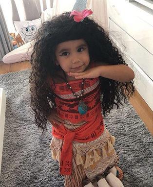 Maria Flor fantasiada de Moana Foto: reprodução instagram)