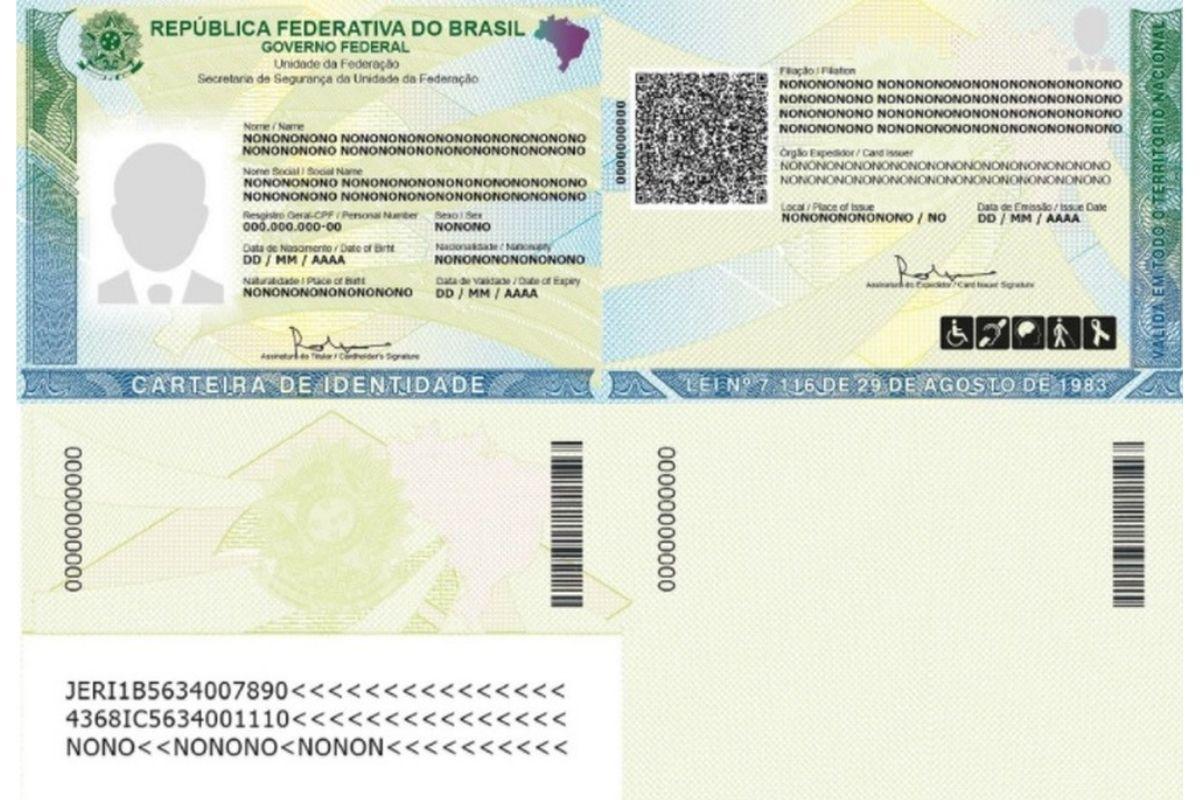 O novo RG terá como identificação única o número do CPF