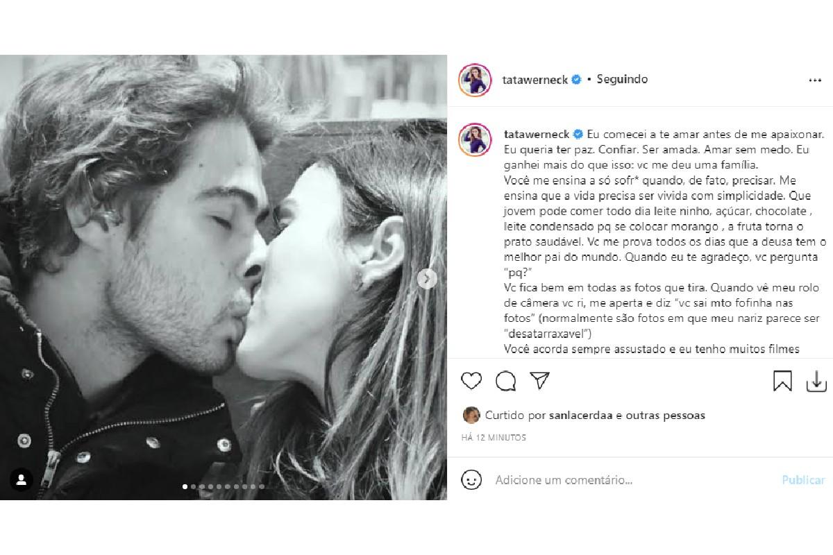 Rafa Vitti ganhou uma declaração de Tata Werneck em aniversário