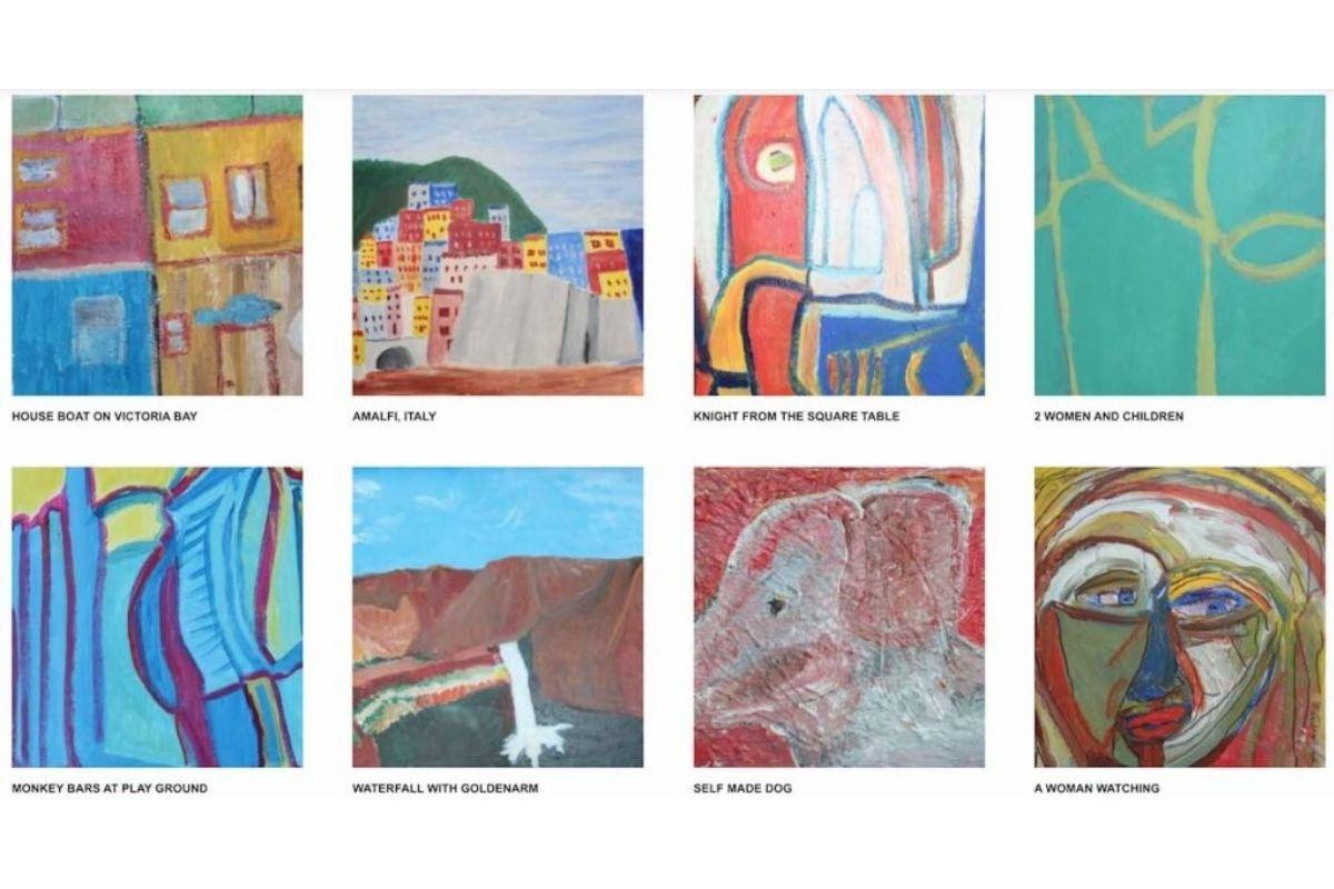 As obras de Norman estão em uma galeria