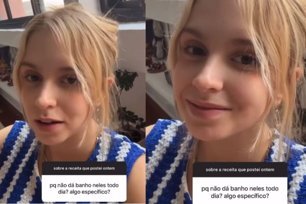 Isa Scherer não dá banho nos filhos todos os dias