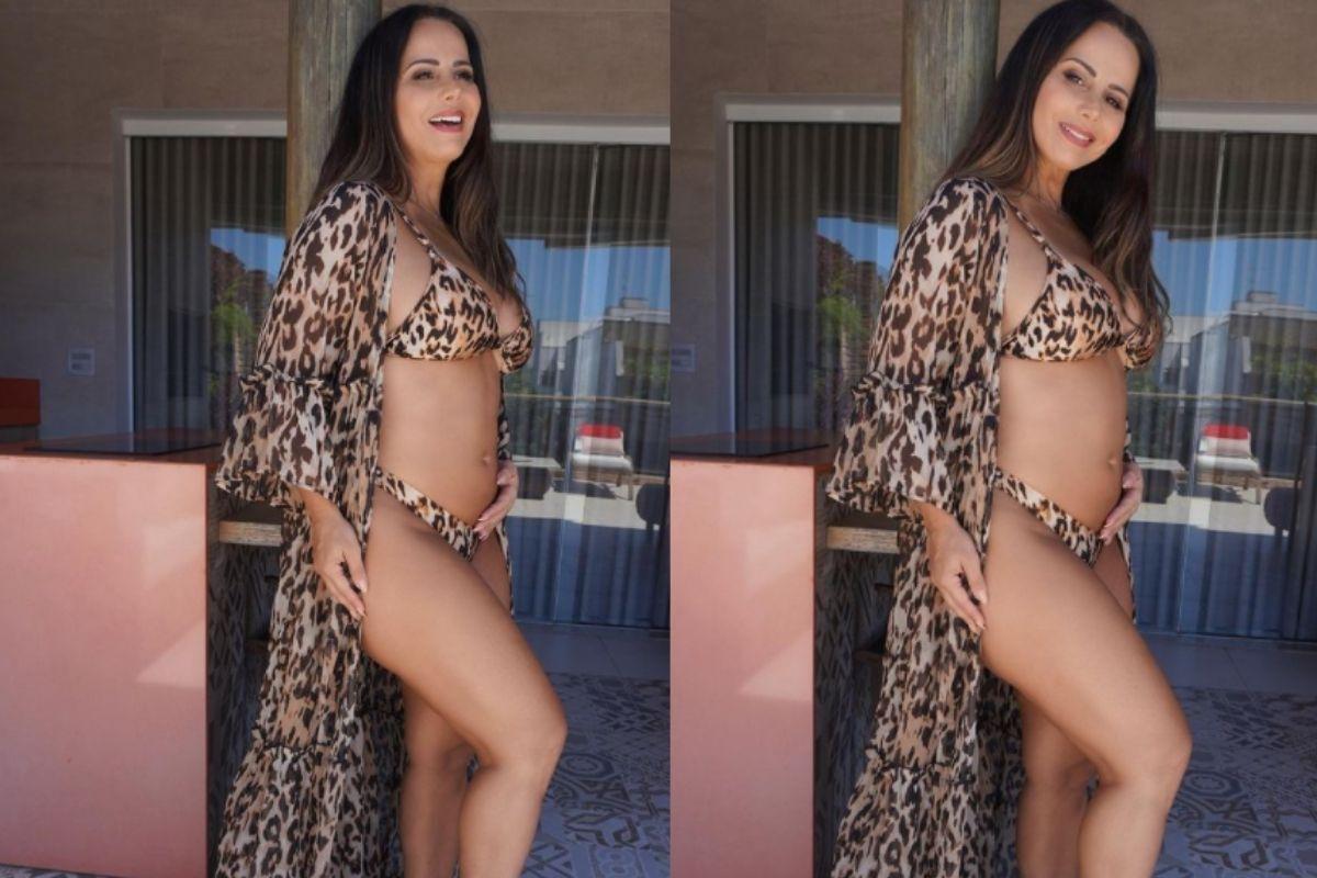 Viviane Araújo nos primeiros meses de gestação