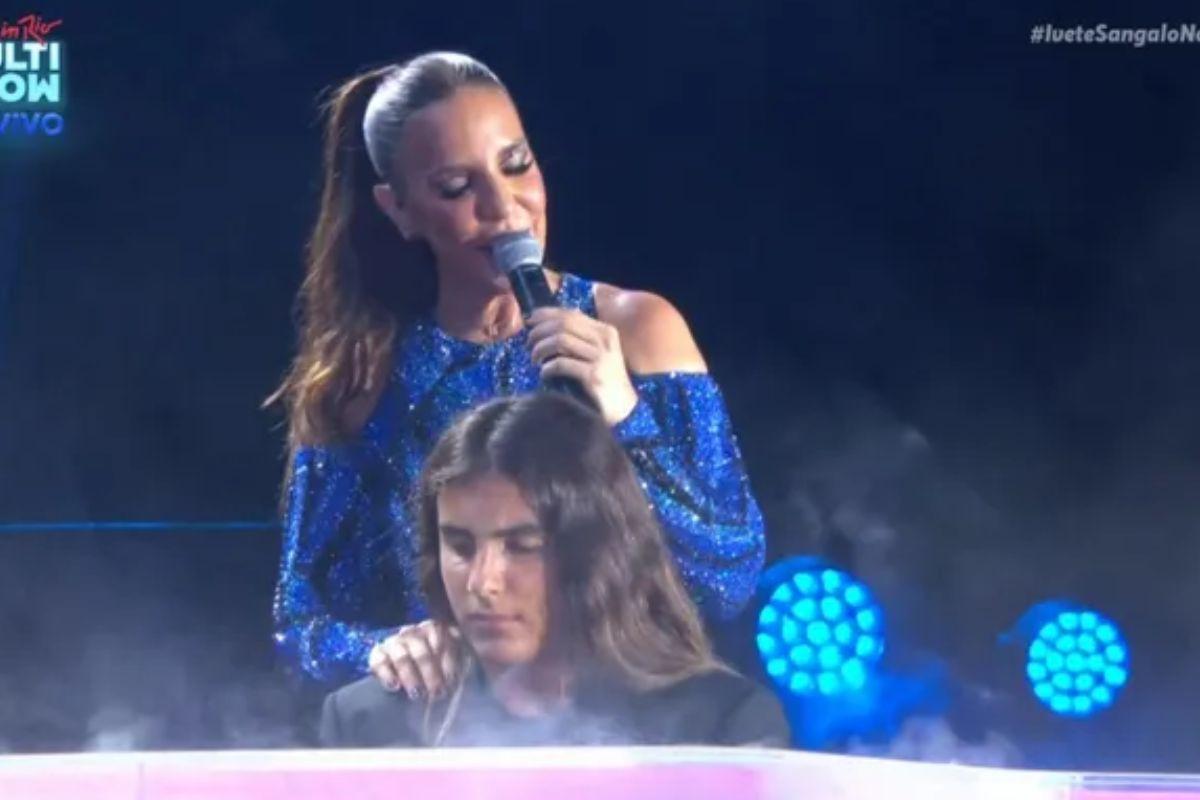 Filho de Ivete Sangalo sobe com a mãe no palco Mundo no Rock in Rio