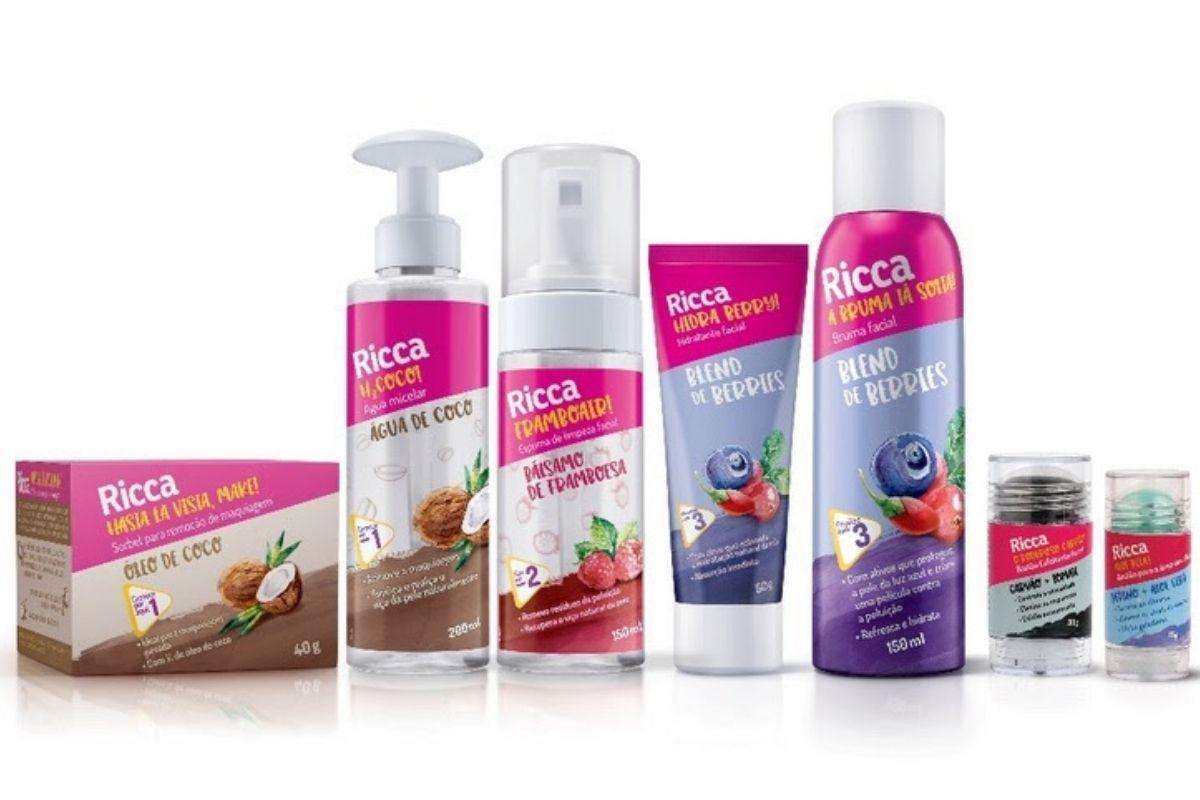 Linha cuidados faciais diários Ricca