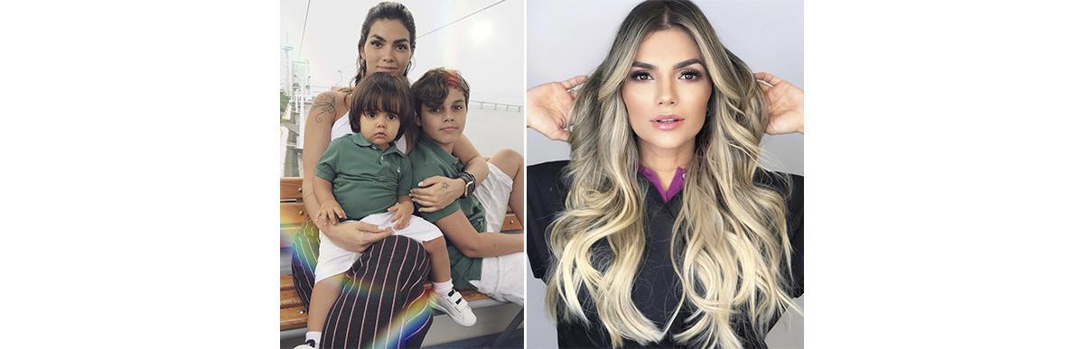Kelly Key e seus dois filhos mais novos (Instagram: Foto/ Reprodução @oficialkellykey)