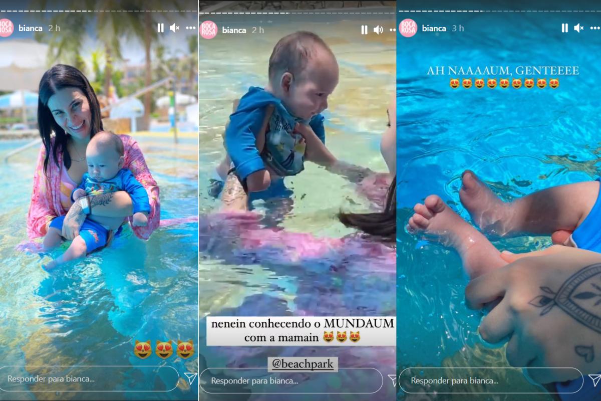 Bianca Andrade viaja com o filho pela primeira vez