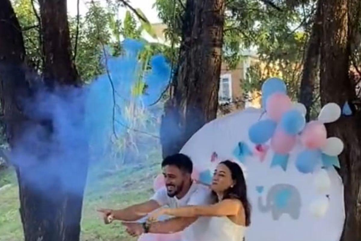 Casal descobre sexo de bebê através de bomboms (Foto: reprodução/TikTok/@maria_eduardaltoledo)