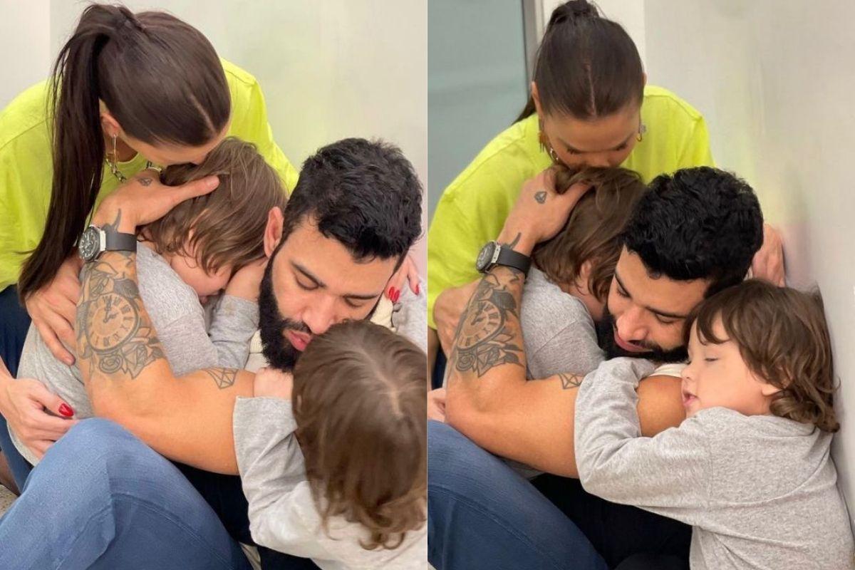 Andressa Suita mostra momento em família com os filhos e Gusttavo Lima