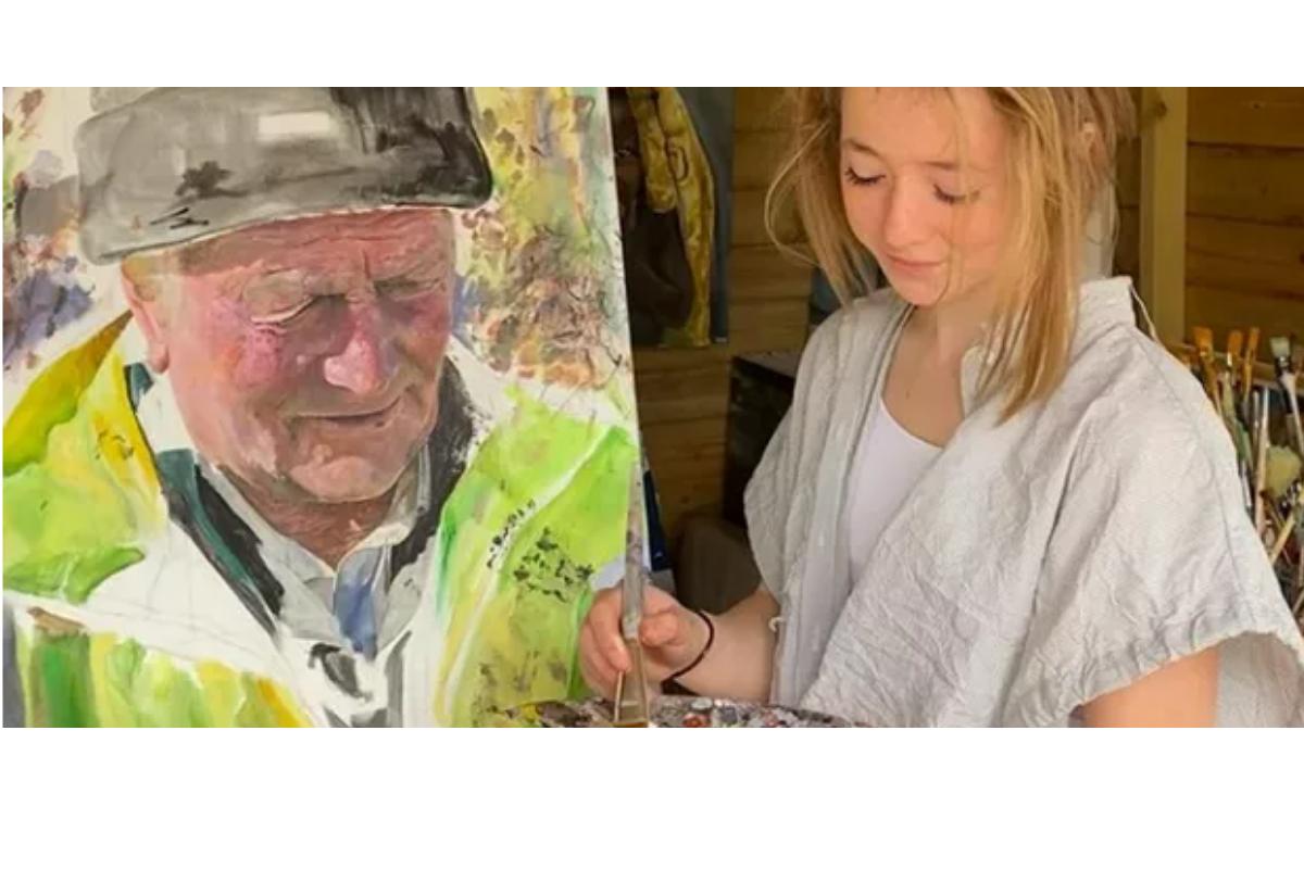 Jovem aprende a pintar na pandemia
