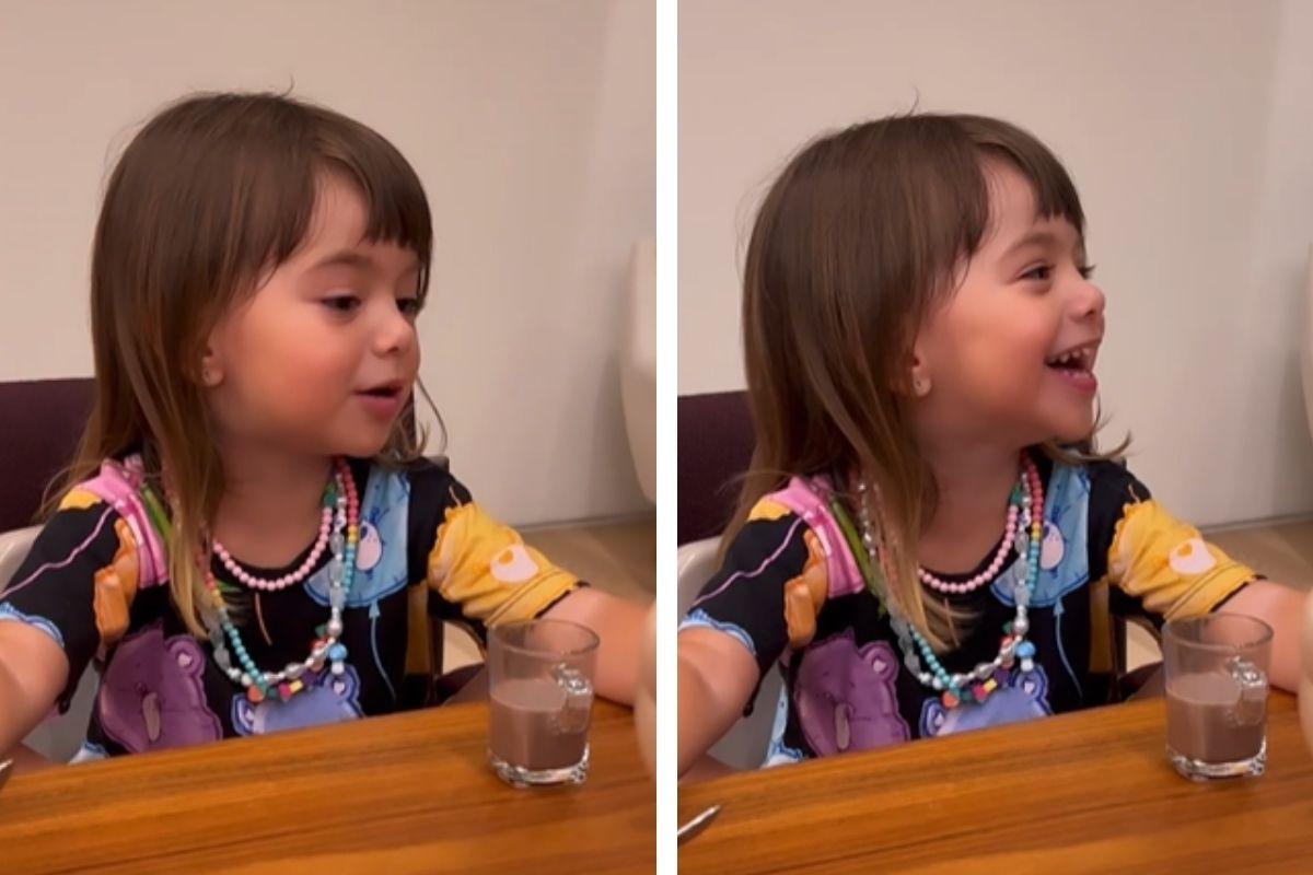 Só ela! Sabrina Sato cai na risada ao mostrar Zoe contando histórias