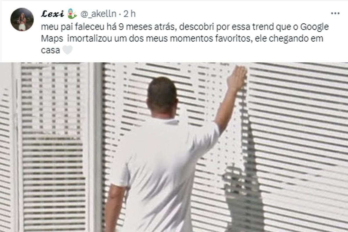 Usuária de Twitter relata que encontrou foto de pai falecido em Google Maps/Street View.