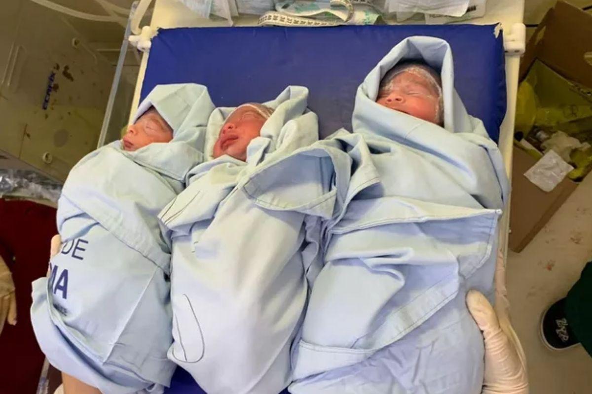 A Angélica é mãe dos trigêmeos e de mais uma menina de 6 anos, a Valentina