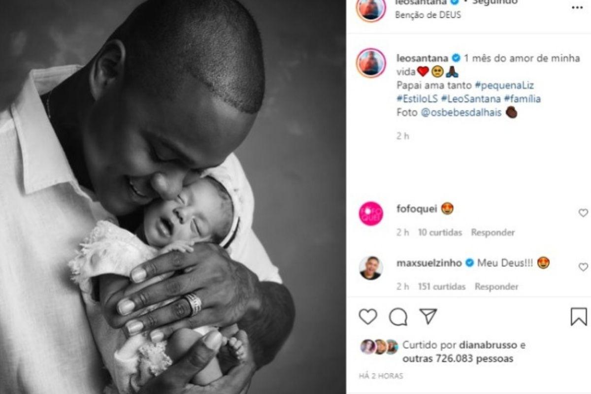 Leo Santana compartilhou um foto de um ensaio fotográfico que fez com Liz (Foto: Reprod
