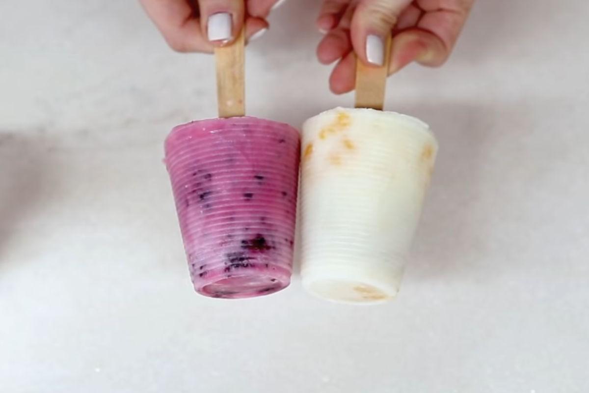 Você pode fazer as paleta com copos descartáveis