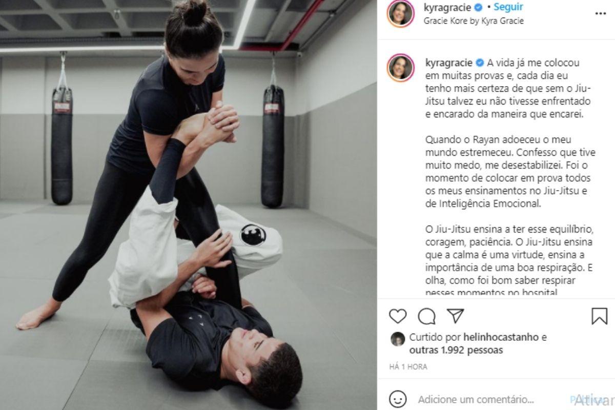 Kyra publicou o desabafo no Instagram