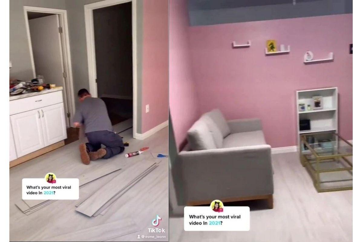 O pai fez a reforma toda sozinho