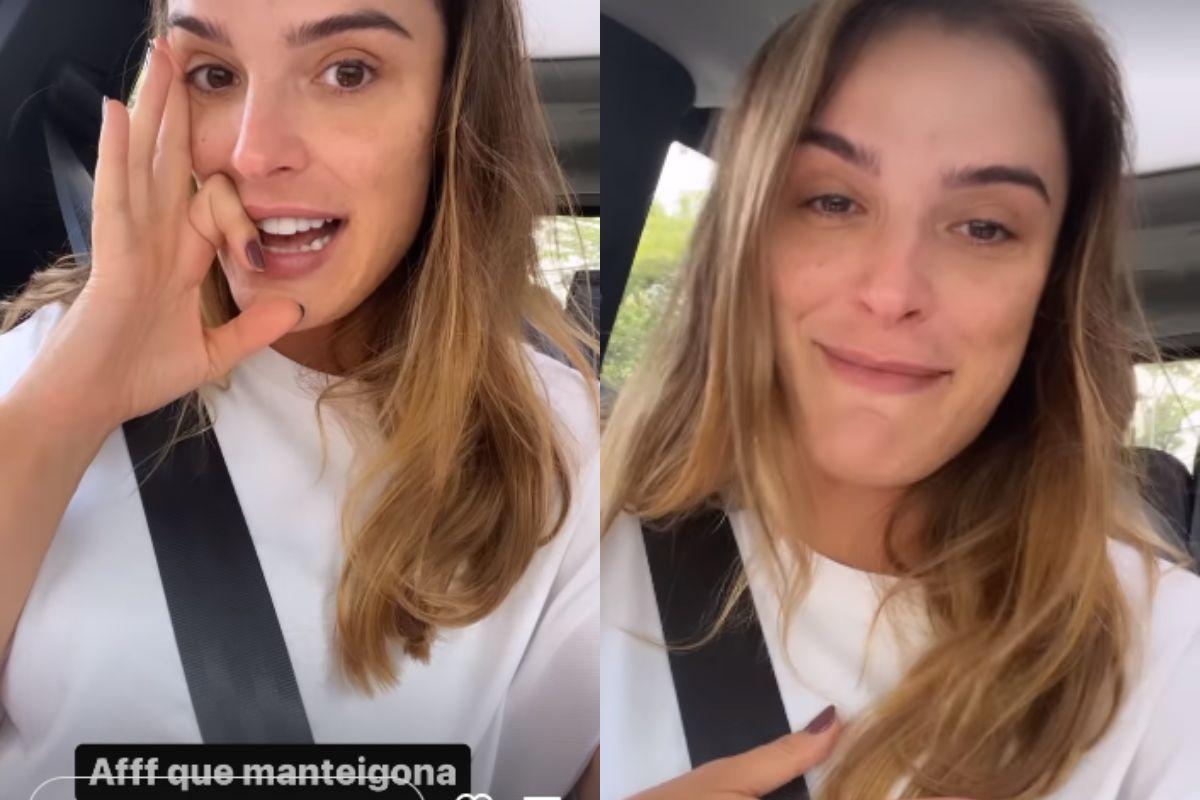 Rafa Brites chora no primeiro dia de aula do filho