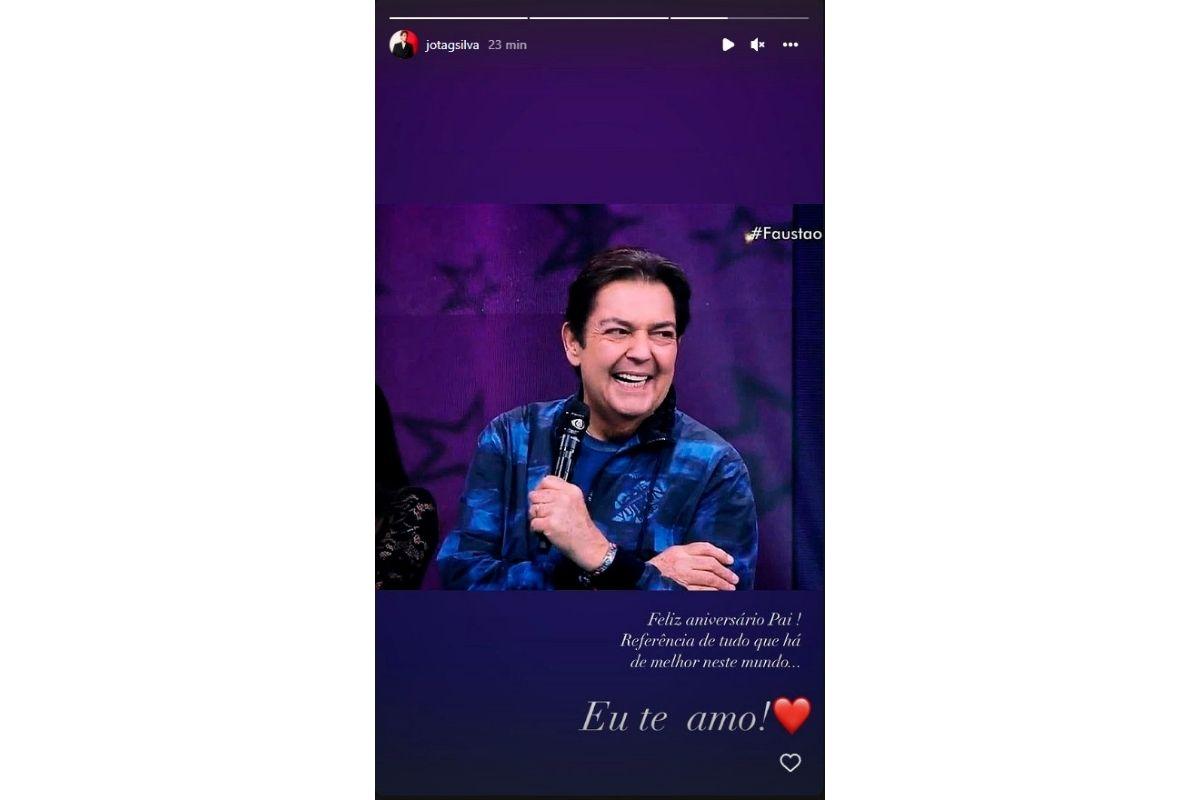 O filho do Faustão homenageou o pai nas redes sociais