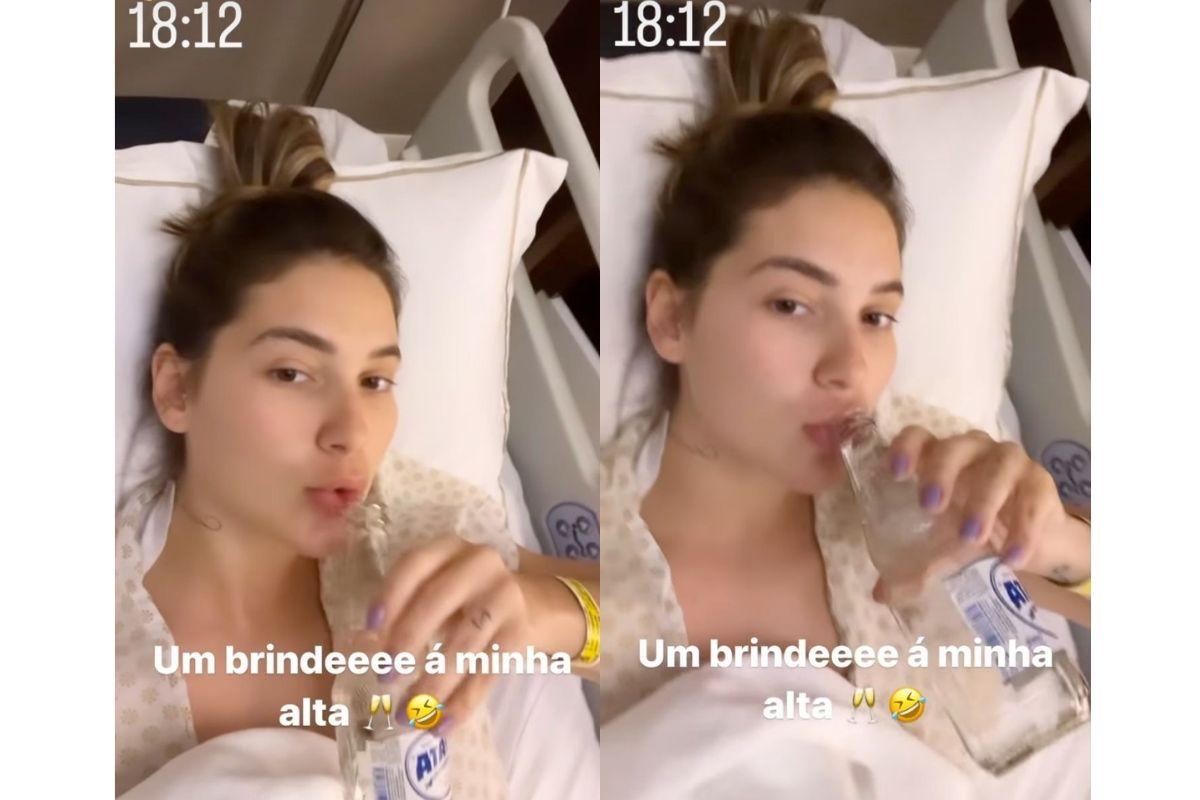 Ela recebeu alta pela tarde