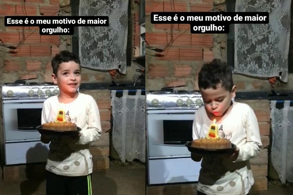 Criança emociona familiares com pedido de aniversário inusitado