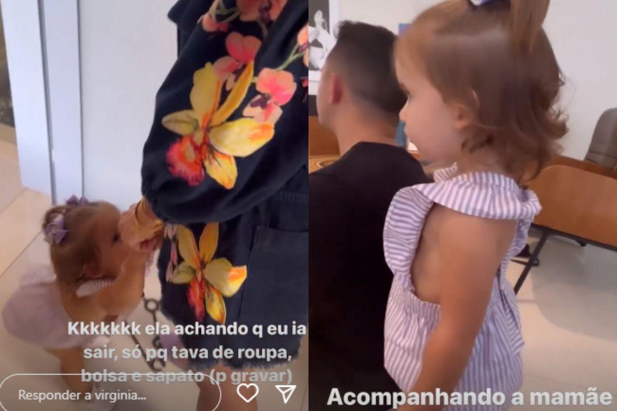 Virginia mostra Maria Alice acompanhando ela em compromisso