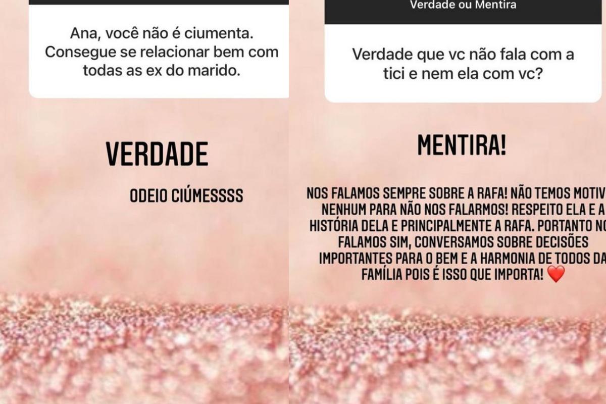 Ana Paula Siebert falou sobre a relação com as exs de Roberto Justus