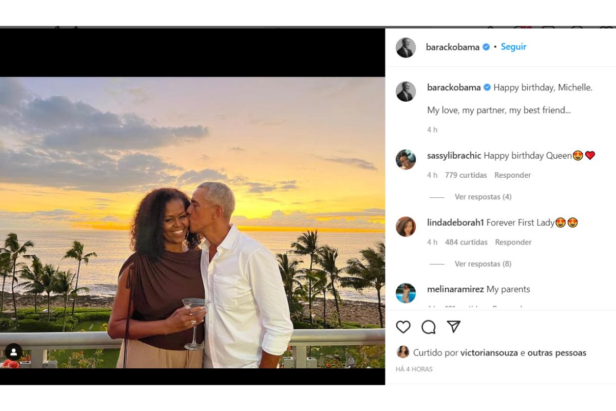Declaração de Barack Obama para a companheira