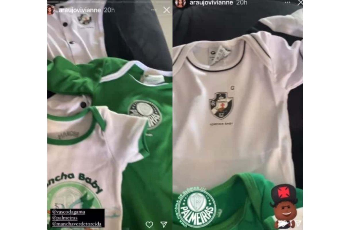 Viviane Araújo mostra os primeiros presentes do enxoval do bebê