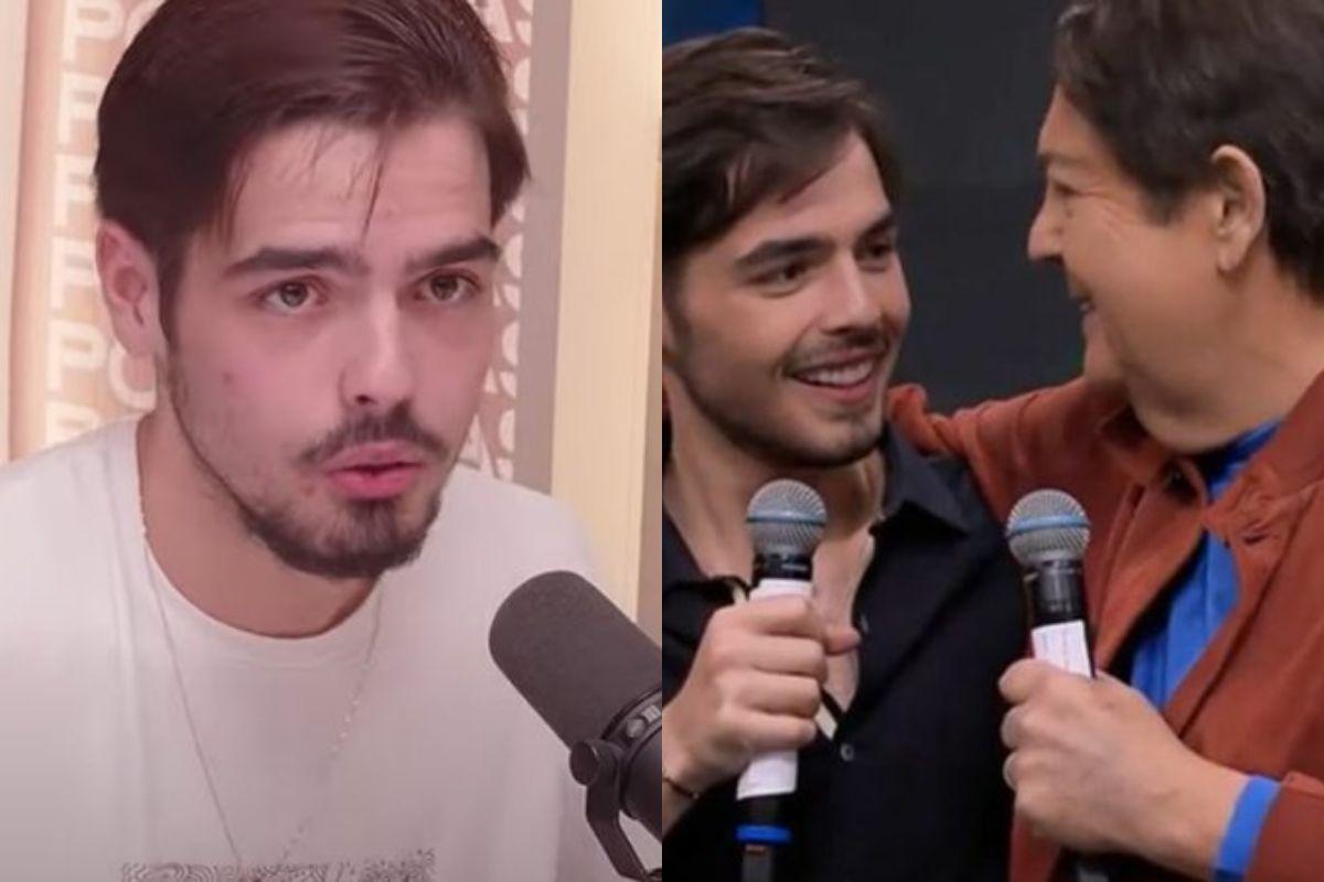 João Guilherme Silva ao lado do pai, Faustão