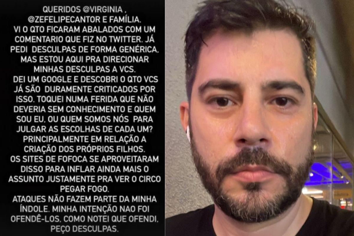 Evaristo Costa se pronuncia sobre situação com Virginia