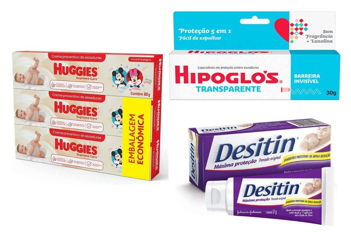 Creme de assadura em promoção na Semana do Consumidor: Huggies, Hipoglos e Desitin
