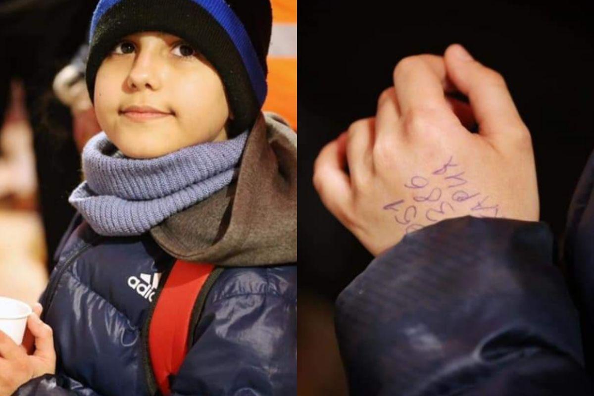 Menino ucraniana de 11 anos atravessa a fronteira com a Eslováquia sozinho