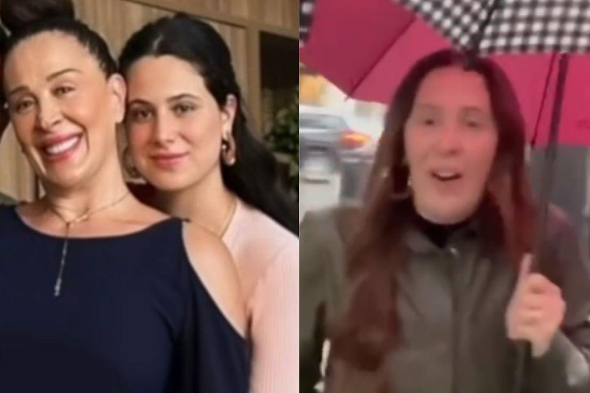 Claudia Raia está viajando com a filha, Sophia