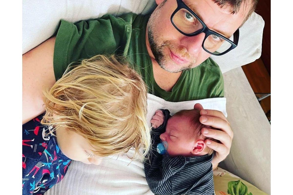Luiza Possi com os filhos
