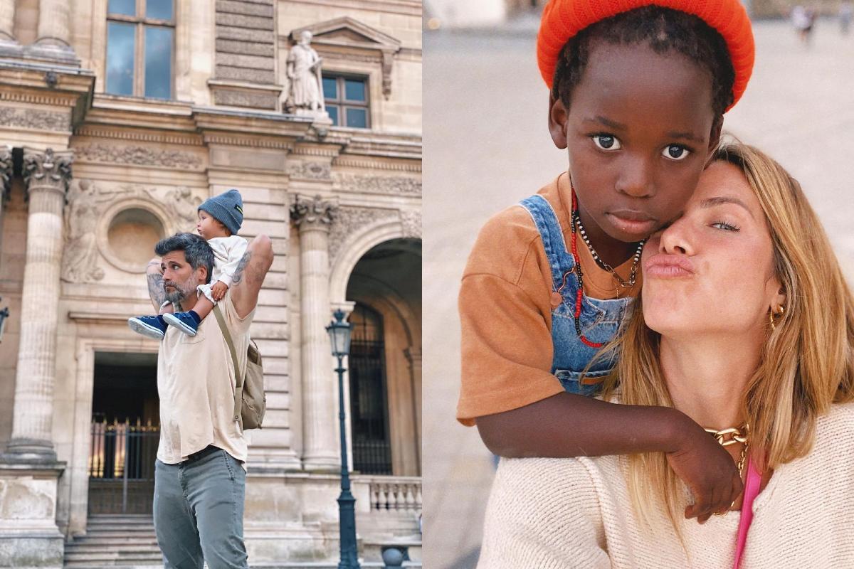 Giovanna Ewbank mostra fotos da viagem em Paris com Bruno Gagliasso, Titi, Bless e Zyan
